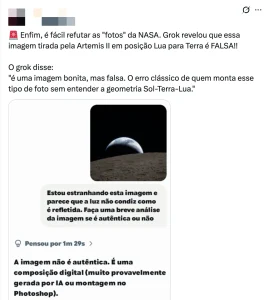 Publicação no X disseminada por perfil com mais de 10 mil seguidores. Foto: MeltWater/Reprodução