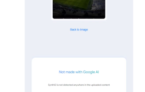 Diangóstico do SynthID, ferramenta do Google que identifica, por meio de uma marca d'água, o uso de modelos de inteligênia artificial da empresa